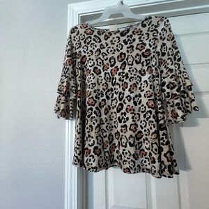 Zadie B’s Cheetah Print Coral, Black and Cream